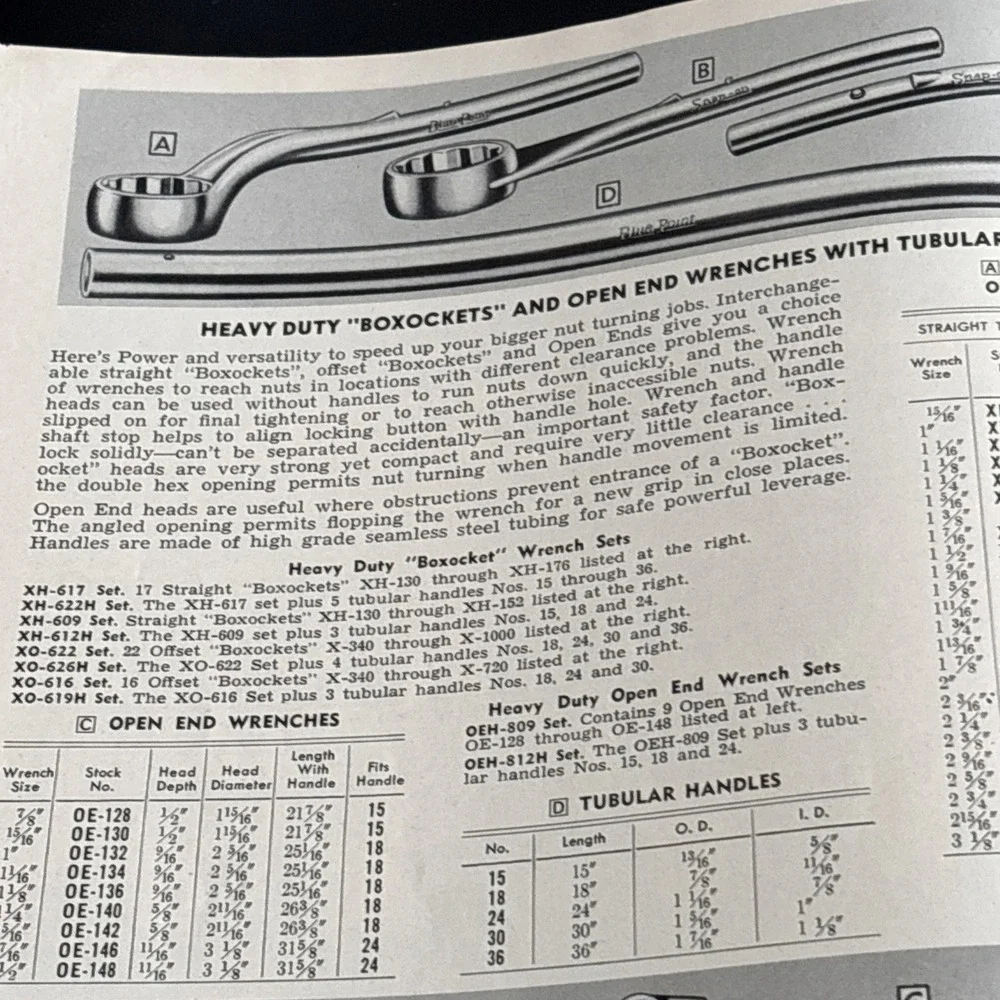 Vintage 1958 Snap-on Tools Catalog W Tool Equipment Kenosha Wisconsin